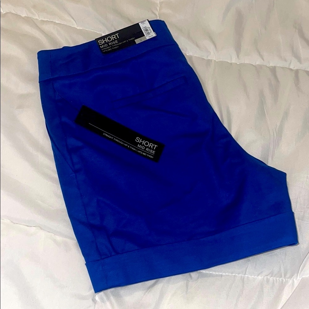 High Waist Blue Tailored Shorts size 2 Apt 9
